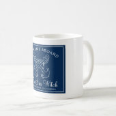 Mug Nautical Navy Blue Welcome Aboard Nom du bateau (Devant droit)