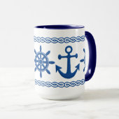 Mug Nautical personnalisé - choisissez style et co (Devant droit)