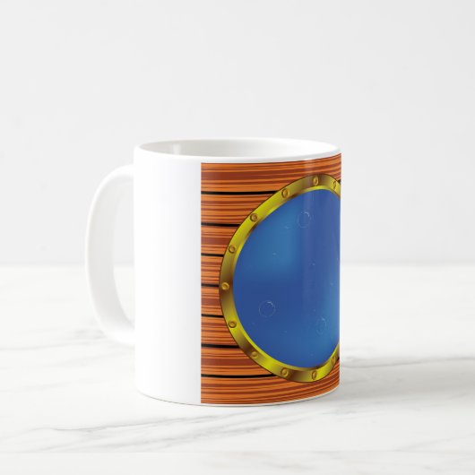 Mug Nautical Ship Porthole Window with Blue Water (Devant gauche)