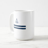 Mug Nautical Stripe Sailboat (Devant gauche)