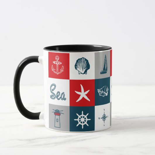 Mug Nautical themed design (Gauche)