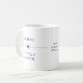 Mug Nautical Wedding Party Cadeau Père de la mariée (Devant gauche)