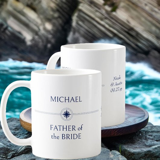 Mug Nautical Wedding Party Cadeau Père de la mariée