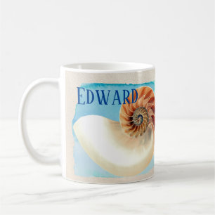 Mug Nautilus Coquillage et sable