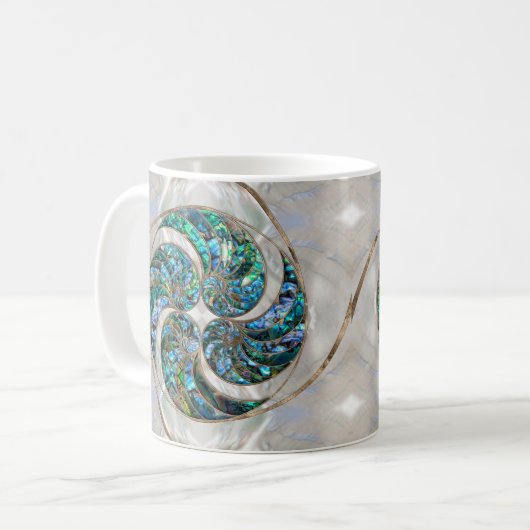 Mug Nautilus Shell - Abalone et Pearl (Devant gauche)