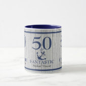 Mug Nautique Anniversaire 50 et Fantastic Marine Blue  (Centre)
