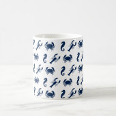 Mug Nautique Sea Animaux motifs homard crabe hippocamp (Centre)