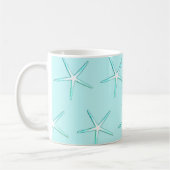 Mug Nautique Turquoise Bleu Motif de l'étoile de mer b (Gauche)