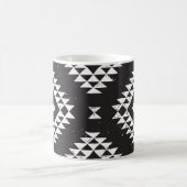 Mug Navajo Géométrique : Tribal Blanc Noir. (Centre)