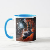 Mug Navette spatiale Atlantis Télescope spatial Hubble (Gauche)