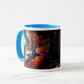 Mug Navette spatiale Atlantis Télescope spatial Hubble (Devant gauche)