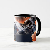 Mug Navette spatiale Atlantis Télescope spatial Hubble (Devant droit)