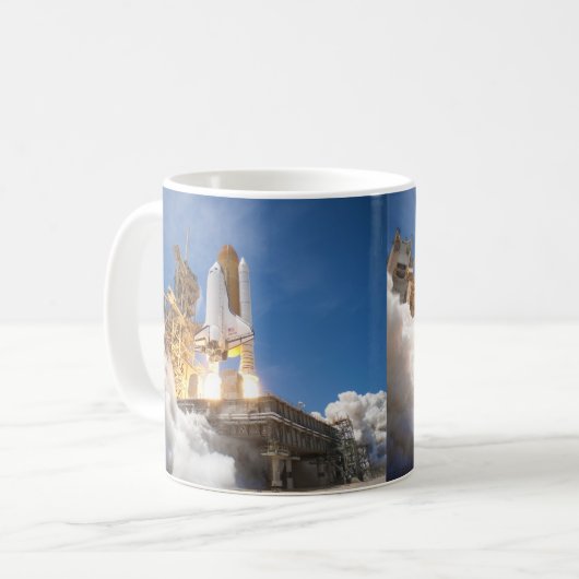 Mug Navette spatiale l'Atlantide lançant la mission (Devant gauche)