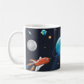 Mug Navette Spatiale Mignonne (Gauche)