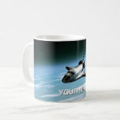 Mug Navette spatiale. Personnalisable (Devant gauche)