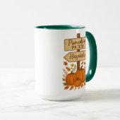 Mug Navigateur de champ de citrouilles | Cadeaux d'Hal (Devant droit)