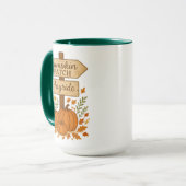 Mug Navigateur de champ de citrouilles | Cadeaux d'Hal (Devant gauche)