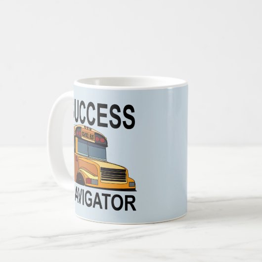 Mug Navigateur de succès Pilote de bus scolaire (Devant gauche)