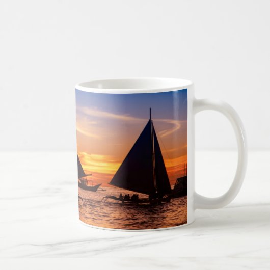 Mug Navigation de Paraw au coucher du soleil (Droite)