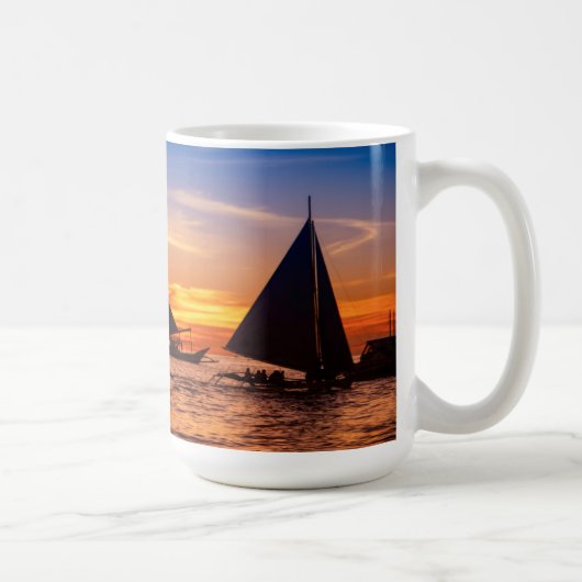 Mug Navigation de Paraw au coucher du soleil (Droite)