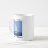 Mug Navigation sur le bleu d'océan (Devant gauche)