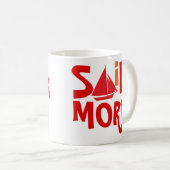 Mug Naviguez plus de travail moins (Devant droit)