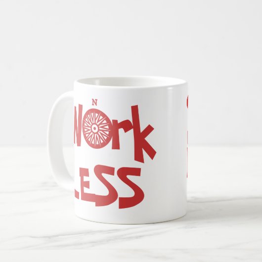 Mug Naviguez plus de travail moins (Devant gauche)