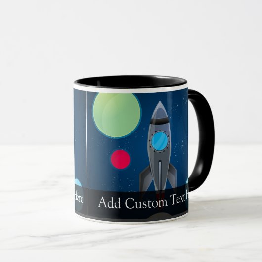 Mug Navire à fusée spatial (Devant droit)