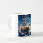 Mug Navire à quai Noël/hiver (Devant gauche)