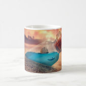 Mug Navire et requin dans la bouteille (Centre)