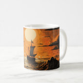 Mug Navire naviguant la nuit (Devant droit)