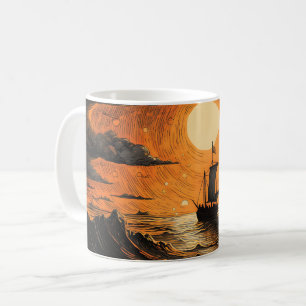 Mug Navire naviguant la nuit