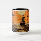 Mug Navire naviguant la nuit (Centre)