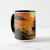 Mug Navire naviguant la nuit (Devant gauche)