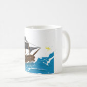 Mug Navire Pirate dans la Tempête (Devant droit)
