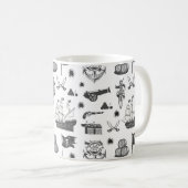 Mug Navires, Canons, épées et vin Pirate Thème (Devant droit)