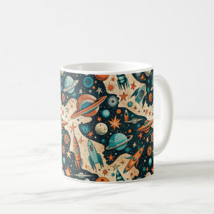 Mug Navires-fusée vintages pour engins spatiaux Motif