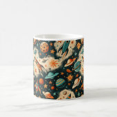 Mug Navires-fusée vintages pour engins spatiaux Motif  (Centre)