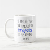 Mug N'Avoir Ni Le Temps Ni Les Crayons Pour Expliquer  (Gauche)