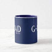 Mug Navy Blue G-Dad Année de création (Centre)