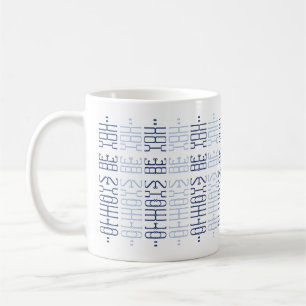 Mug Navy & Blue personnalisé Toujours être toi Message