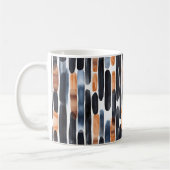 Mug Navy Blue Rust Orange Stripes (Gauche)
