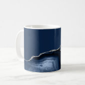 Mug Navy Blue Silver Agate (Devant gauche)
