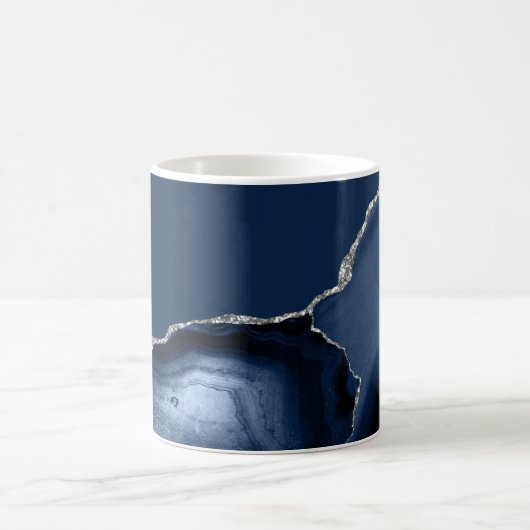 Mug Navy Blue Silver Agate (Centre)