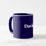 Mug Navy Blue Template, White Text, Customizable,<br><div class="desc">Navy blue template with white text,  ready to personalize with your own name/text.</div>