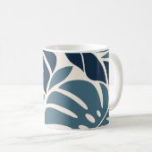 Mug Navy Blue Tropical Leaf Silhouette (Devant droit)
