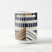 Mug Navy Gold Geometric Maritime Ocean Liner Art Deco (Centre)
