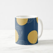 Mug Navy moderne et pois dorés (Devant droit)
