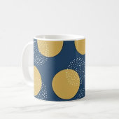 Mug Navy moderne et pois dorés (Devant gauche)