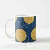 Mug Navy moderne et pois dorés (Gauche)